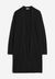 Gilet long noir en coton et laine bio - maertaa black