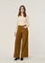 Pantalon velours en coton bio | camel "light oak corduroy hedda pants - brown" - Thinking Mu