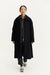Manteau long en laine et cachemire recyclés | marine "verlaine - midnight blue"