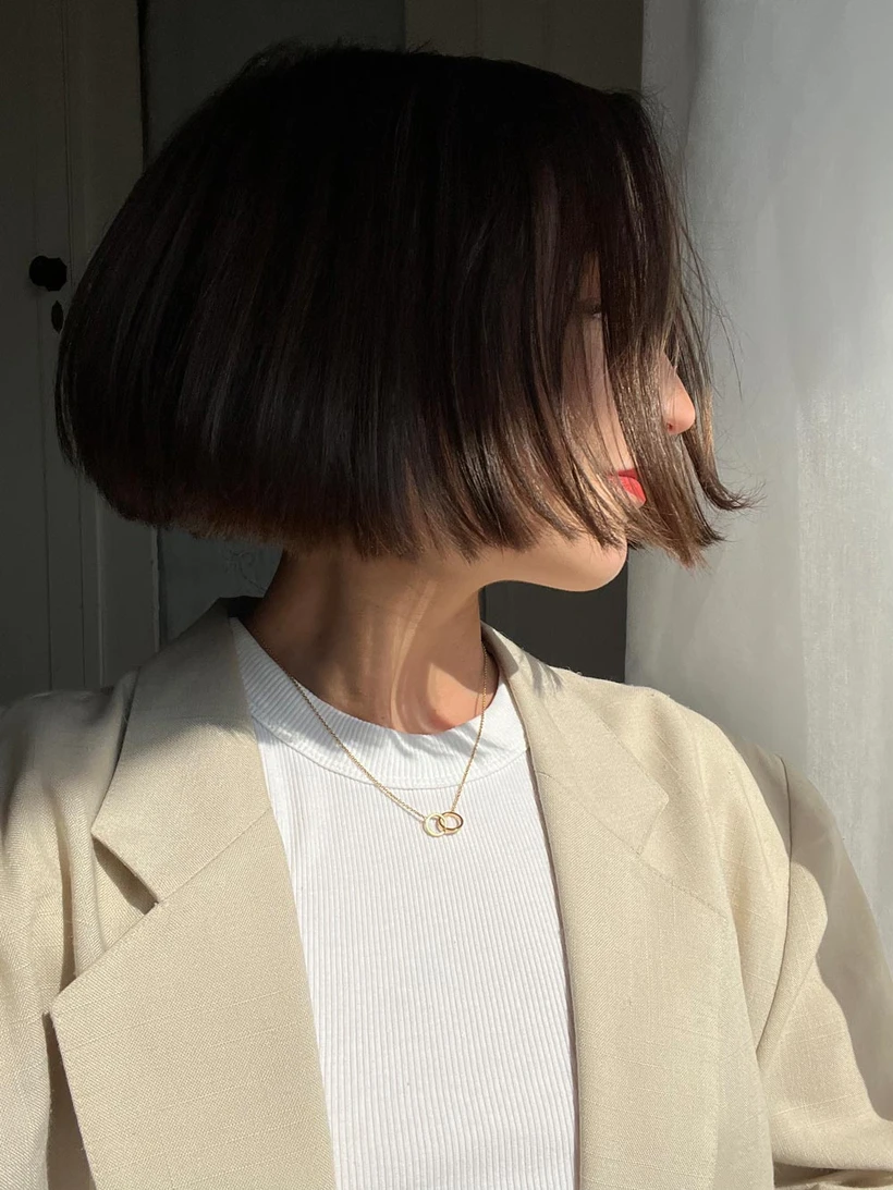 Collier en plaqué or certifié | doré "double-ring necklace - gold" - Dear Darling Berlin