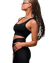 Brassière en matière recyclée | noire "active cropped bra"