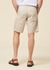 Short léger en coton bio | beige "fig loose poplin elastic waist string shorts light feather gray" - Knowledge Cotton Apparel - 3