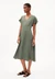 Robe midi en tencel et ecovero | vert "aalbine grey green" - Armedangels