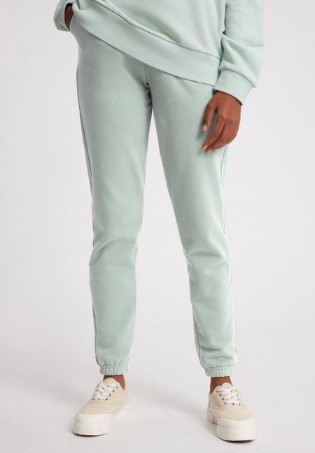 Pantalon de jogging vert d'eau en coton bio - ivaa sage green
