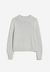 Pull gris clair maille en coton bio - amaliaa compact light grey melange