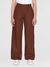 Pantalon ample en lin bio | marron "posey wide mid-rise tiramisu"