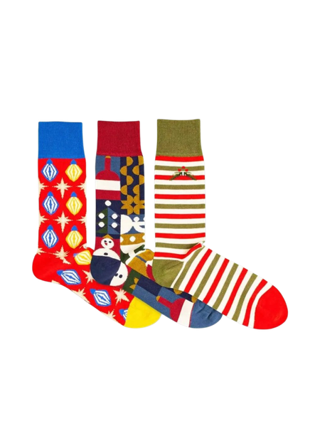 Pack 3 paires chaussettes en coton bio | multicolore "best time of the year"