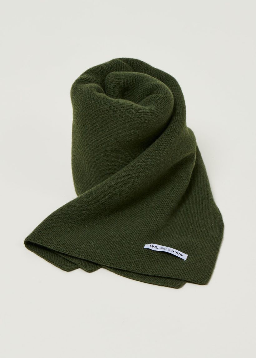 L'écharpe en laine mérinos recyclée | vert - WeDressFair Essentiels