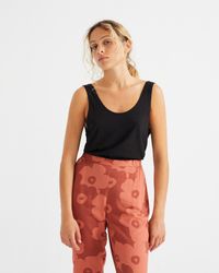 Débardeur noir en chanvre et coton bio - hemp