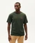 T-shirt imprimé en coton bio | vert "bottle green face sol t-shirt" - Thinking Mu