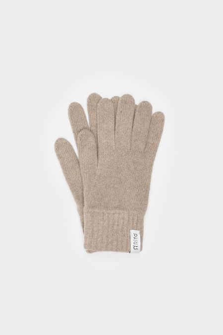 Gants femme en cachemire recyclé | beige "guanti anita beige sabbia"