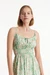 Robe verte fleurie en coton bio - v&a harebell strappy dress multi coloured - People Tree