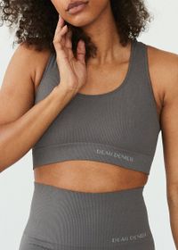 Brassière en recyclé | gris "lena rib bra grey"