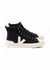 Baskets montantes en coton bio | noir "wata ii canvas black pierre" - Veja