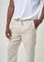 Pantalon en lin bio | beige "loose linen pant light feather gray" - Knowledge Cotton Apparel