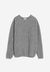 Pull ample gris mélangé en laine bio et recyclée - saadi mid grey mouline