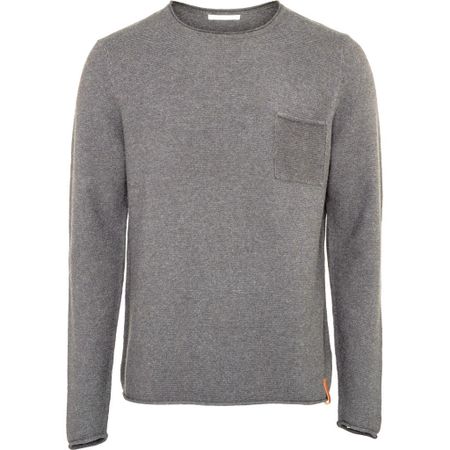 Pull avec poche gris en coton bio