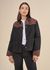 Veste en jean en coton recyclé et bio | marron "kelly western jacket blocked black/brown"