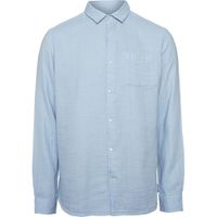 Chemise unie bleu ciel en coton bio