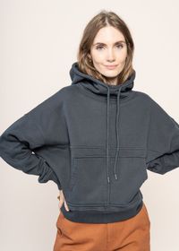 Sweat à capuche en coton bio | gris "grafito ania hoodie grey"