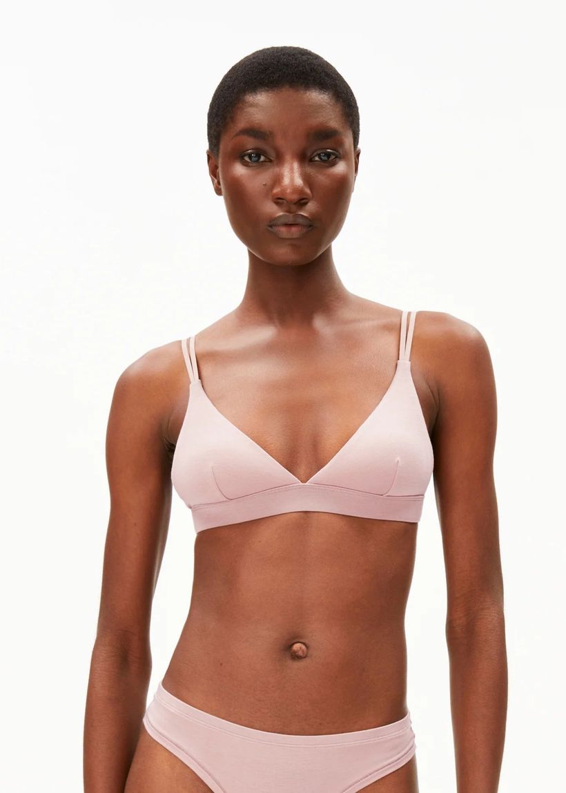 Soutien-gorge triangle en modal | rose "osilaa - grey blush" - Armedangels