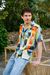 Chemise manches courtes en tencel | multicolore "aloha abstract" - Olow