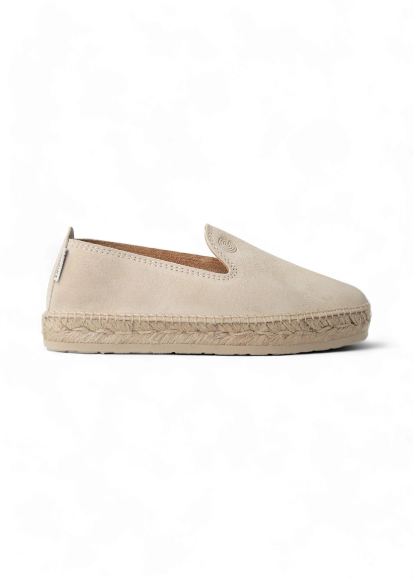 Espadrilles beige en cuir certifié - sabina velours sand - Genuins