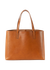 Sac cabas en cuir certifié | camel "sam shopper cognac classic leather""