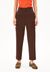 Pantalon à pinces en coton bio | marron "warmaar deep brown"