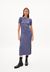 Robe midi en maille de coton bio et recyclé | violet "elainaas dynamo blue-undyed" - Armedangels