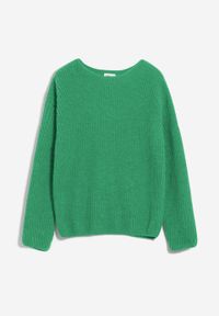 Pull vert pomme maille en coton bio, laine et alpaga - siaana apple neon