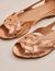 Sandales en cuir certifié | rose doré "clémentine cuir craquelé rose" - M. Moustache