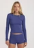 T-shirt manches longue en coton bio |bleu "pointelle long sleeve tee - eclipse" - Organic Basics