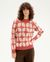 Pull à motifs en laine certifiée | multicolore "wallpaper pink ops knitted sweater" - Thinking Mu