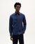 Chemise marine texturée en coton bio - navy seersucker thomas shirt