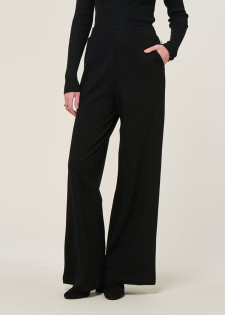 Pantalon noir en ecovero et matière recyclée | noir "himaari black" - Armedangels