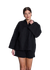 Chemise oversize en lin | noir "mons black"