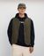 Veste sans manches matelassée flanelle en coton bio | vert "flannel quilt vest - moss green"