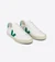 Baskets en cuir sans chrome | vert "campo chfree ex white emeraude" - Veja