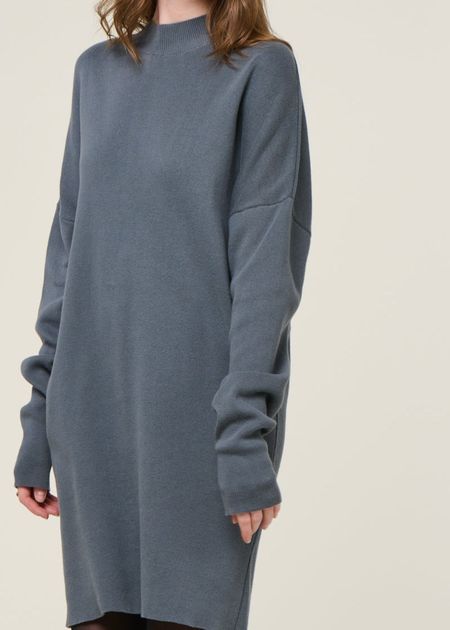 Robe pull en coton bio | gris "nuna - turbulence" - Jan'n June