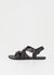 Sandales à brides en cuir certifié | noir "tia 2.0 black"