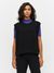 Pull sans manches en laine bio | noir "lambswool vest black jet"