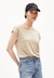 T-shirt en tencel et coton bio | beige "jilaana gravel" - Armedangels