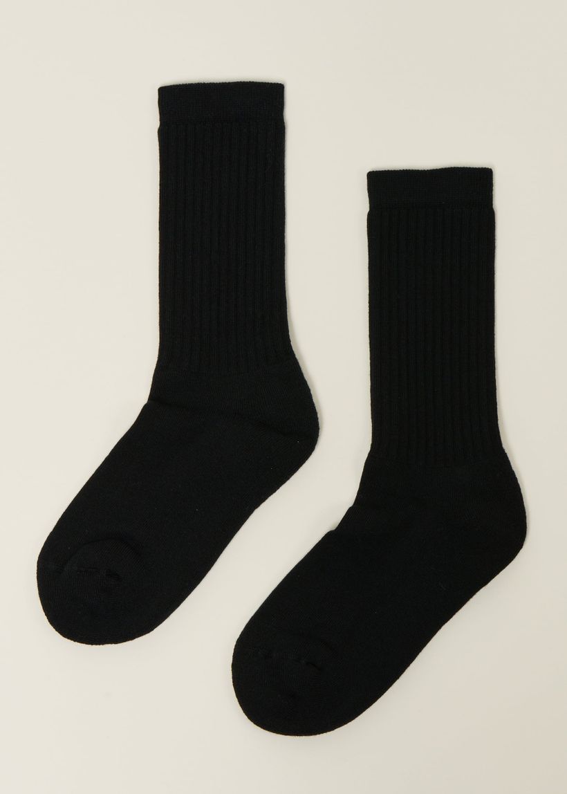 La paire de chaussettes en coton bio | noir - WeDressFair Essentiels