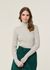 Pull côtelé en coton bio et laine | beige "alaania tweed - oatmilk-black" - Armedangels