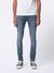 Jean skinny délavé en coton bio | bleu "tight terry steel navy" - Nudie Jeans