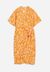 Robe portefeuille orange à motifs en tencel - nataale mangorange - Armedangels