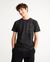 T-shirt imprimé noir en coton bio - ryan carl moon