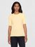 T-shirt côtelé en coton bio | jaune "rib t-shirt impala"