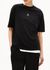 T-shirt en coton biologique | noir "tarjaa back flowaa - black" - Armedangels